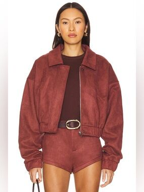 Nakedvice The Selene Jacket in Burgundy